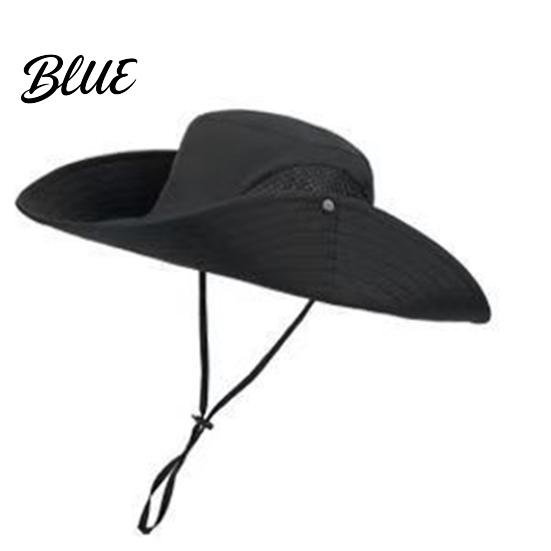 Adjustable Head Circumference Hat Unisex Sun Hat Breathable Wide Brim Fishing Outdoor Quick Dry Cap UV Protection for Men Women Hiking Traveling