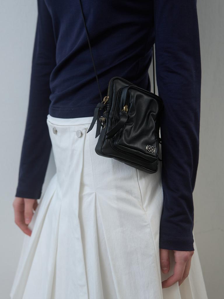 Gijun Pleated Wrap Skirt Off-White