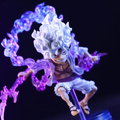 Bandai 10cm Mini One Piece Luffy Gear 5 Akční figurka Bůh Slunce Nika Soška Anime Figurka Pvc Model Panenka Kolekce Hračka Dárek Děti