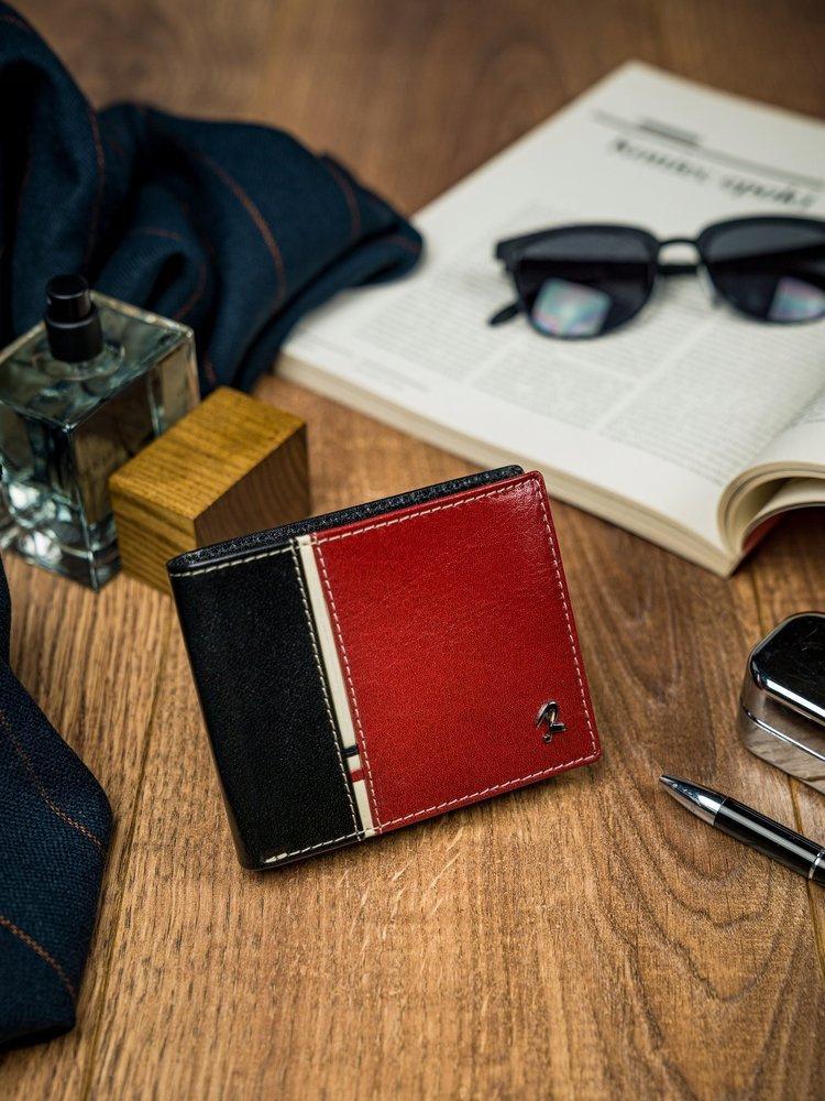 Men's Horizontal Wallet Made of Genuine Leather - Rovicky