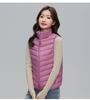 Women's Lightweight White Duck Down Vest: Short Stand-Up Collar Inner Layer for Winter