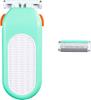VIYANG SALES Portable Women's Razor - 3 Layer Blades Comfort Glide Shaver for Facial Hands Legs Bikini Area, 1 Refills, Green