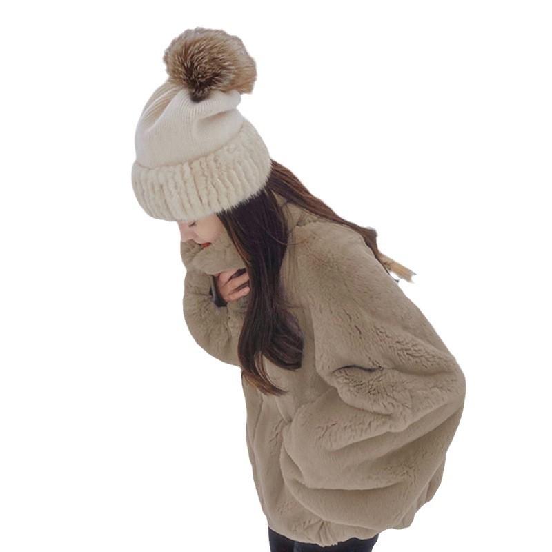 Plush Lamb Short Jacket Women Autumn Winter Shearling Fleece Thick Warm Loose Coat