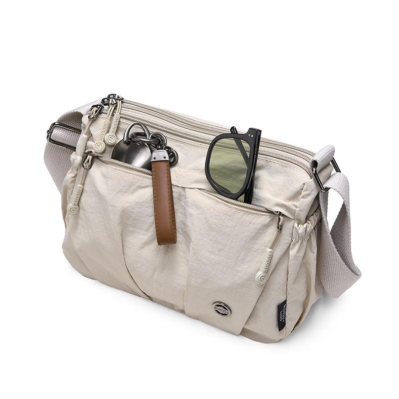 Lightweight Large Capacity Multi-Pocket Nylon Crossbody Bag