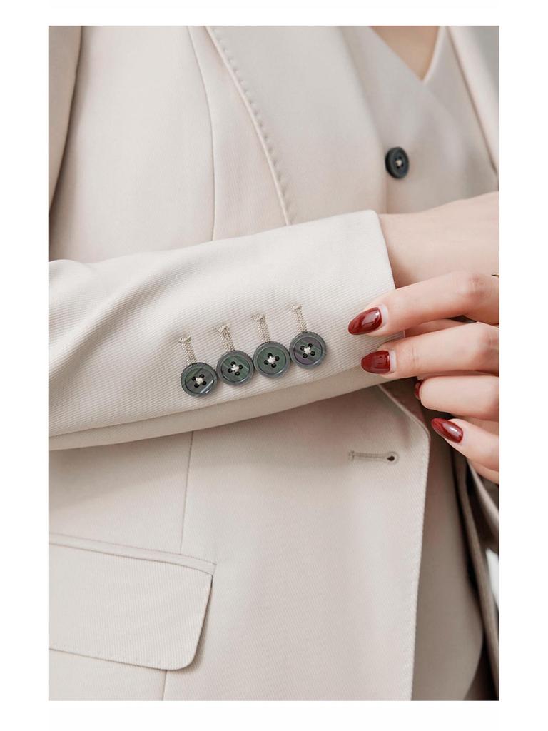 Exclusive Brand Spring-Autumn Slimming Lawyer Suit: Three-Piece Vest & Straight-Leg Pants Set
