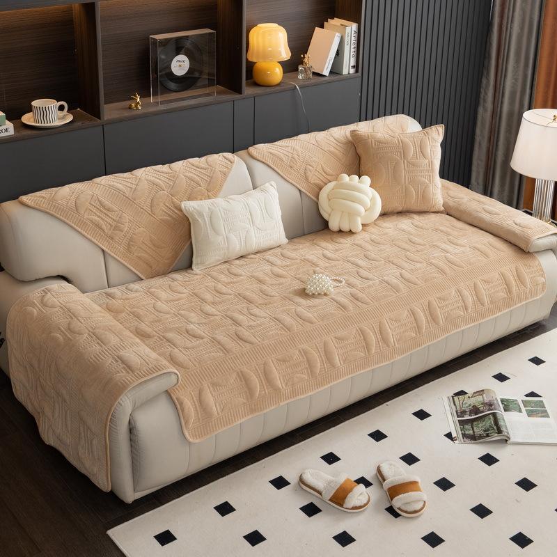 

New Winter Plush Sofa Cushion, Light Luxury, Modern High-End Cushion, Seat Cushion, Universal Non-Slip Cover For All Seasons 70*70cm