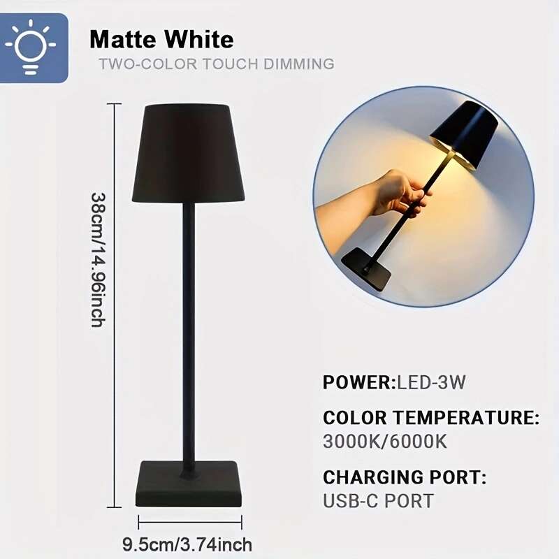 1pc Modern Art Table Lamp with Infinite Dimming and USB Charging - Perfect for Restaurants, Bedrooms, Living Rooms, Bars, and Of