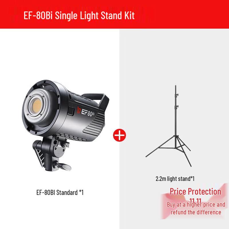 Jinbei EF-80BI 80W Adjustable LED Video Light Kit