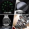 OLEVS Men's Quartz Watch Multi-Function Stainless Steel Waterproof Analog Watch Luminous Hands Date Display Black Fashionable