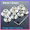 2pcs 3/3.17/4/5/6/6.35/7/8/10/11/12mm Flange Shaft Coupling Coupler Collar Clamp Bracket Motor Connector