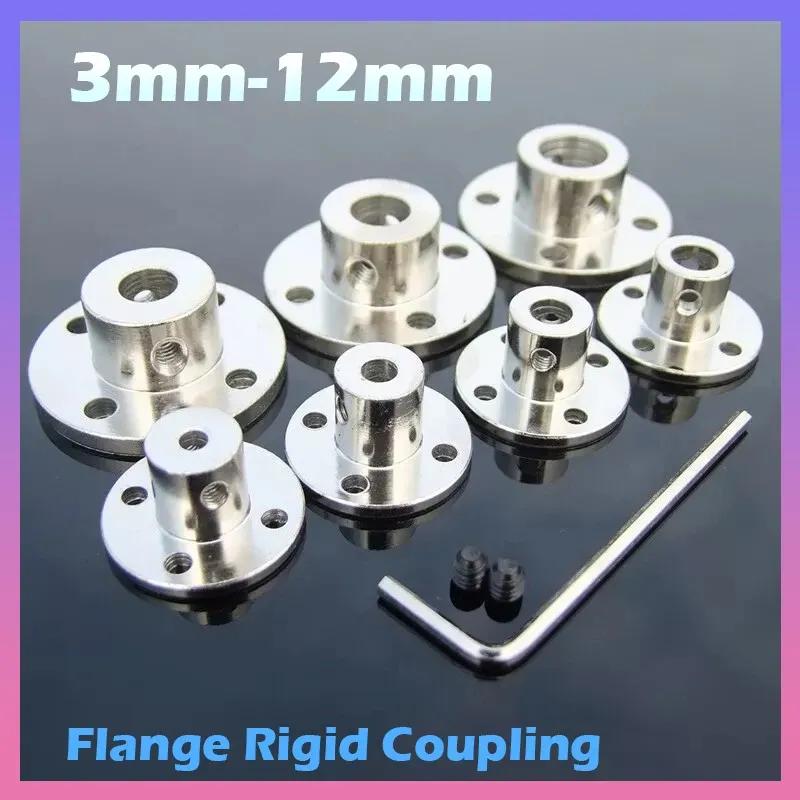 2pcs 3/3.17/4/5/6/6.35/7/8/10/11/12mm Flange Shaft Coupling Coupler Collar Clamp Bracket Motor Connector