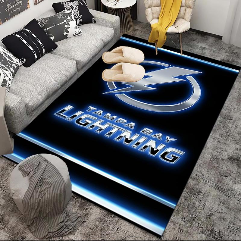 Tampa Lightning Logo Area Rug Suitable for Indoor And Outdoor,Carpets for Kitchens, Homes, Offices, Living Rooms,Home Decor,Christmas Gift