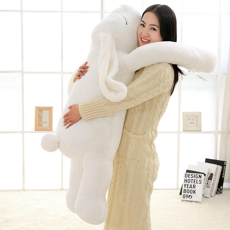Adorabile Animale Gigante 90cm 120cm Morbido Cartone Animato Coniglio dalle Grandi Orecchie Peluche Coniglio Cuscino Riempito Regalo per Bambina
