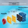 Circuit Breaker Padlockable Switch AC440V 3-Phase Switch Safe Isolation Fast OFF-ON Shutdown Flame-retardant Shell