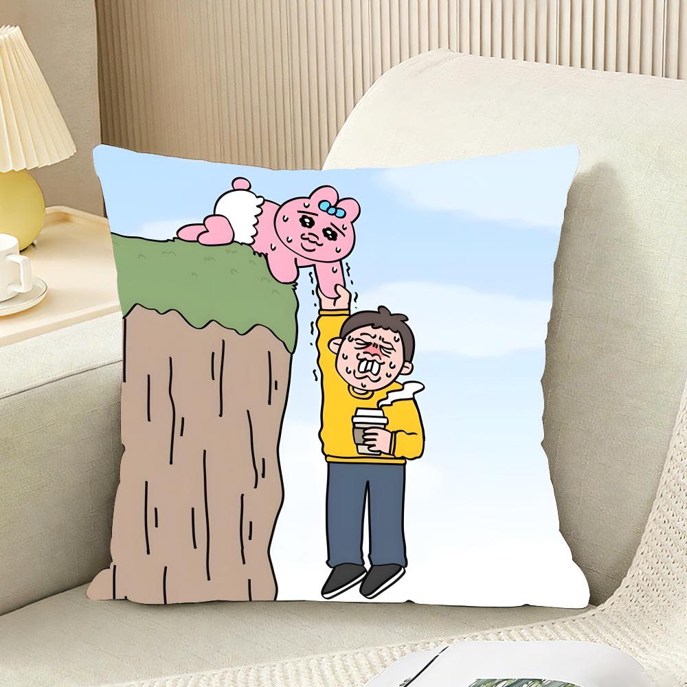 Opanchu Usagi Cushion Cover Reversible Plush Pillow Cover For Car Sofa Bedroom Decorative Gift Pillowcase