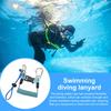 Scuba Diving Coil Landyard Stainless Steel Spring Lanyard with Quick Release Buckle Swimming for Underwater Camera Flashlight