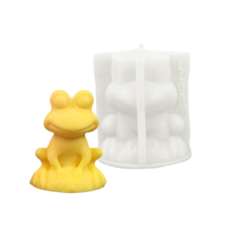 3D Frogs Candle Mold Animal Clay Silicone Molds Resin Casting Molds Craft Supplies for Candle Making Home Decoration