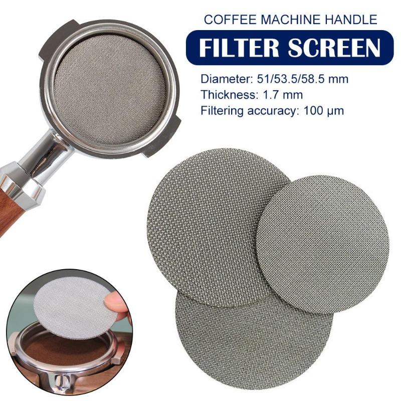 51/53.5/58.5 MM Kaffeefilterplatte Ersatz Rückspülfilter Maschensieb Siebträger für Kaffeemaschinengriff Puck Screen