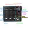9 Channel Professional Console Studio Audio Mixer USB Bluetooth DJ Sound Mixing for Family KTV Meeting Campus Speech