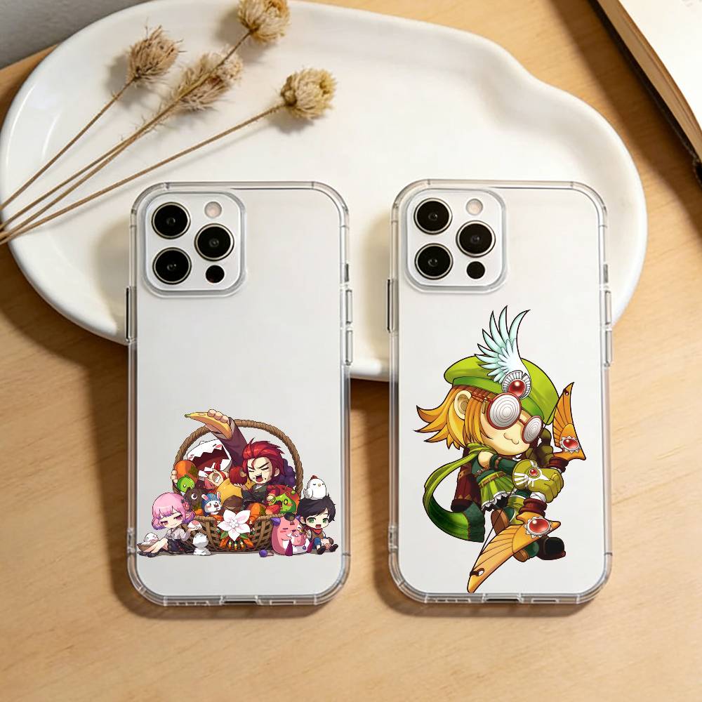 Game M-Maple S-Story-MS Phone Case For iPhone 17 16 15 14 13 12 11 Mini Pro Max Plus Transparent Cover