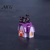 Small Halloween Collectible 3Pcs Mini Resin Figurines, Miniature Pumpkin Ghost Grim Reaper Party Decoration Castle Statue for Spooky Fairy Garden,