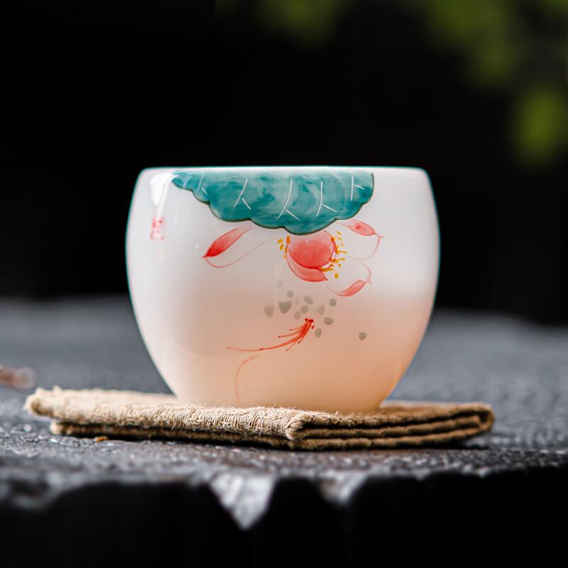 МУЛЬТИПОТЕНТ Ручная роспись Рыбы и Лотоса Керамическая Мастерская Чайная Чашка