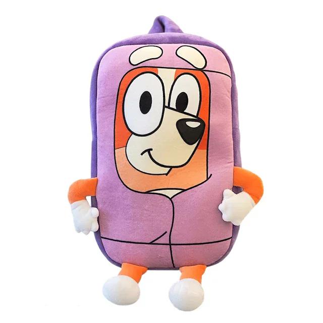 

Bluey Plush Backpack Family Kindergarten Cartoon School Bag Bluey Dog Backpack Kawaii Blue Backpack жёлтый
