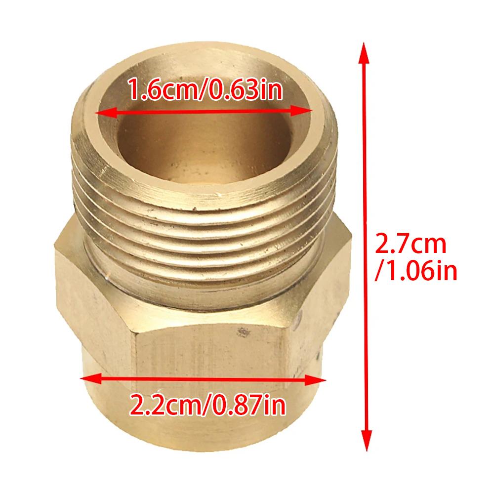 1/2 Stück M22 14mm Messing Unterlegscheibenadapter Schaumlanzenadapter Kupplung F2 Für Hochdruckreinigerpistole und Schlauchanschlusskupplung