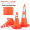 Reflective Stripes Road Cone Barricades Foldable Design Telescopic Folding Cone  Traffic Safety