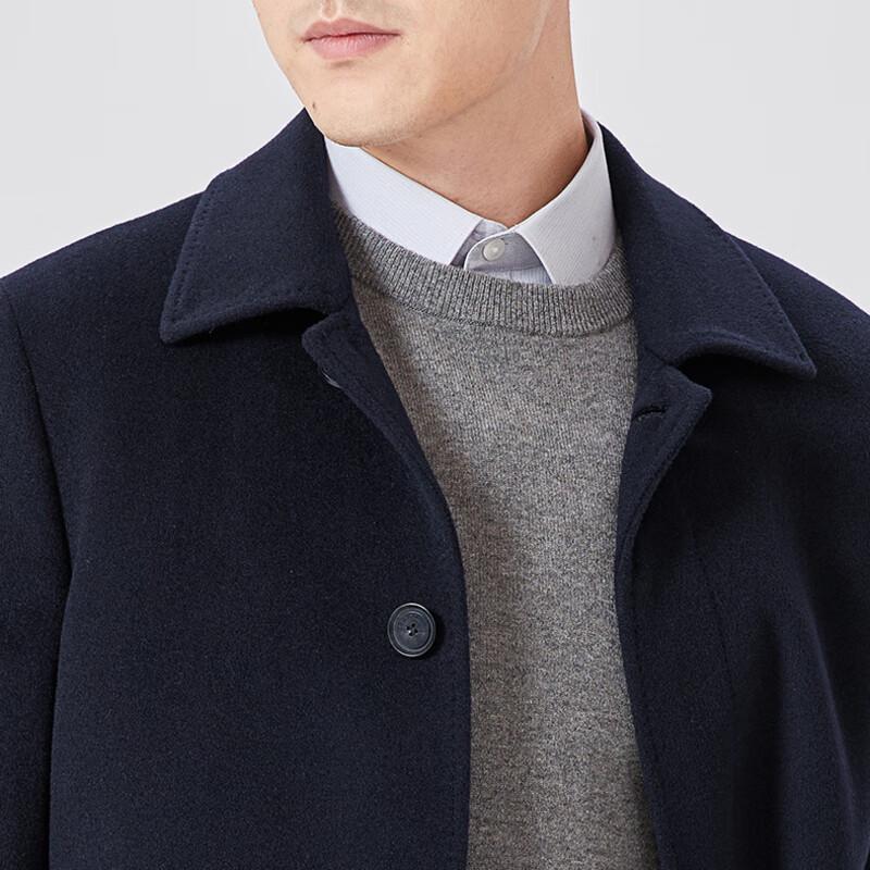 Youngor Men's Wool Cashmere Blend Overcoat