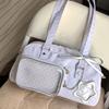 Kawaii Polka Dot Ita Bag Women Star Pocket Shoulder Bag Y2k Style Crossbody Bag With Clear Display Pocket Cute Commuter Handbag