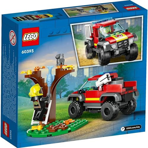 LEGO City Off-Road Fire Truck 60393, a Great Gift for Boys and Girls Ages 5 and Up.
