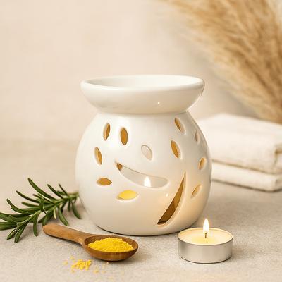 Oil and Wax Melt Burner, Ceramic Tree Cutout