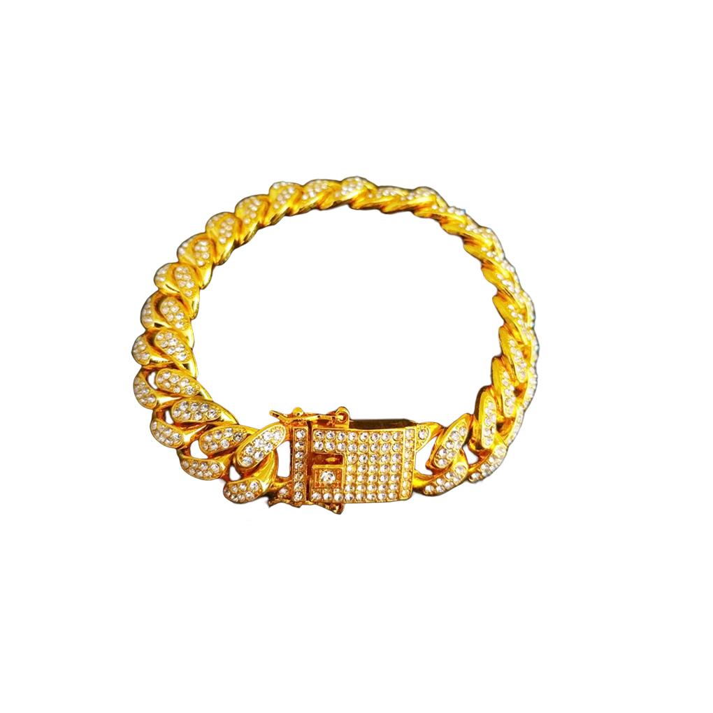 

Мужской браслет из сплава Стильный Декоративный Блестящий Кубинский 12 мм шириной Антикоррозийный Модный Наручный Цепочка Ювелирное Украшение