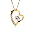 Eternal Heart Zirconia Long Necklace: High-Luxury Stainless Steel Clavicle Chain with Love Heart Pendant