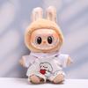 Handmade Sitting Labubu Time Cloth 17cm Plush Dolls Clothes  Kids Girls Toys