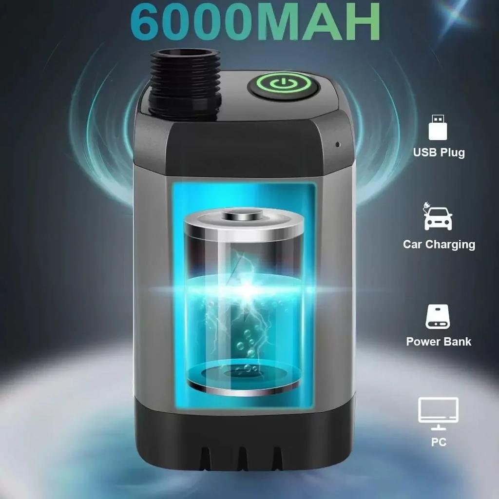 Portable Outdoor Shower 6000mAh Digital Display Camping Showerhead With Type-C Dual Mode Compact Design
