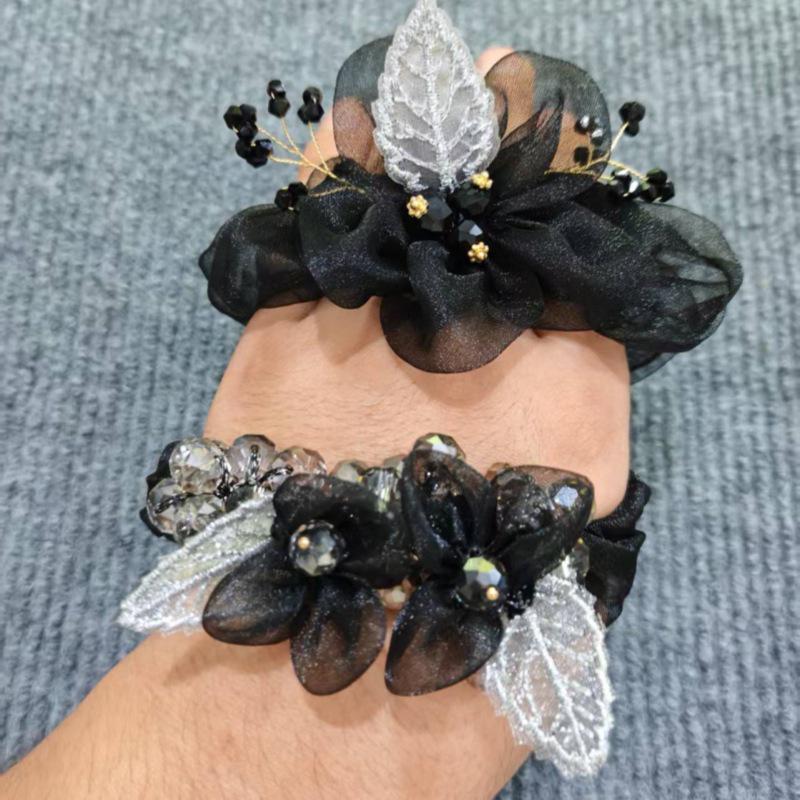 Elegant Women's Mesh Scrunchie Hair Tie - Luxurious High-End Hair Accessory