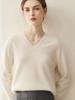 Women's First-Line Ready-to-Wear Slim-Fit Cashmere V-Neck Sweater, 2026 Autumn/Winter Collection, Seamless Wool Knit Pullover Base Layer.