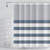 Striped Fabric Bathroom Shower Curtain-Modern Simple Polyester Waterproof Blue Grey Abstract Line Pattern With Hook