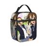 K-On Anime Insulated Lunch Bags Cooler Bag Lunch Container Yui Mio Ritsu Leakproof Lunch Box Tote Bento Pouch Beach Outdoor