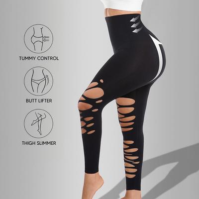 Pantaloni de Fitness pentru Femei cu Talie Înaltă, Decupați, Control Abdomen și Ridicare Șolduri