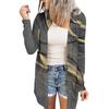 Women's Casual Fashion Floral Print Long Sleeve Mid-Length Cardigan Jacket