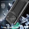 Invisible Stand Metal Tri-Proof Phone Case for iPhone 17/16Pro, Sliding Window Drop-Proof Protective Cover.