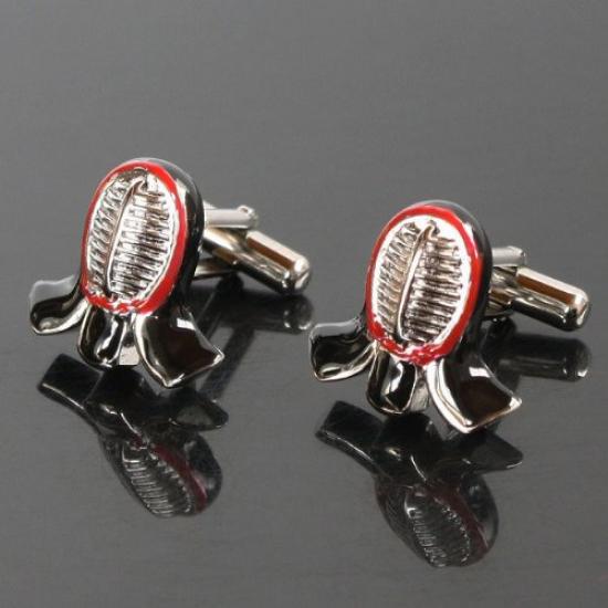 Kamakura Cufflinks Workshop Kendo Mask Cufflinks an012