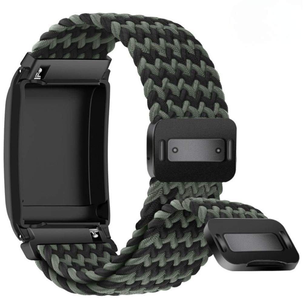 Nylonklockarmband för Whoop 5.0 Armband Vävtyg Klockarmband med Skydd för Whoop 4.0 Sportarmband Magnetiskt Band
