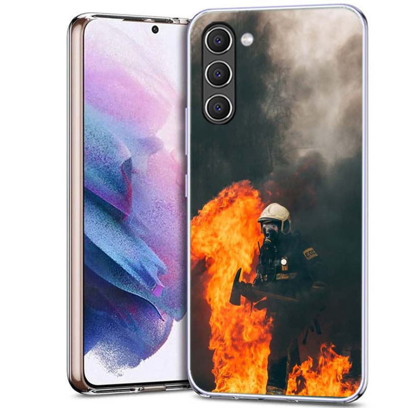 Firefighter Heroes Fireman Phone Case for Samsung A16 A26 A36 A56 A17 A37 A57 A07 A06 A02S A12 A22 A32 A52S A72 Galaxy A70 A50S