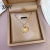 Exquisite Design Jewelry Hollow Shell Faux Pearl Necklace Pendant