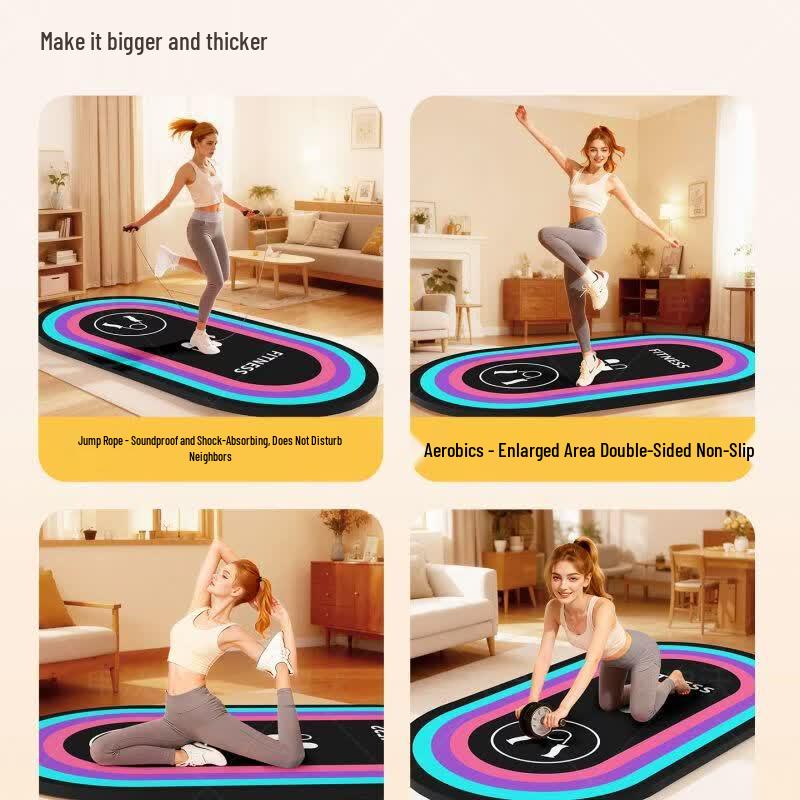 Verdicktes Springseil & Yogamatte mit Schalldämmung