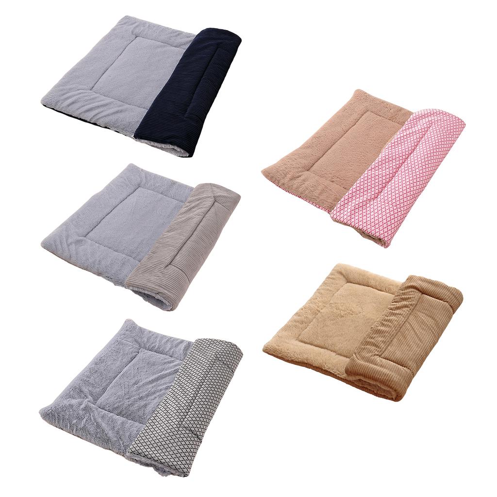 Plush Dog Bed Crates Mat Kennel Pad 23/30/37 Inches Soft Washable Pet Beds Warm Mattress for Small Medium Large Dogs
